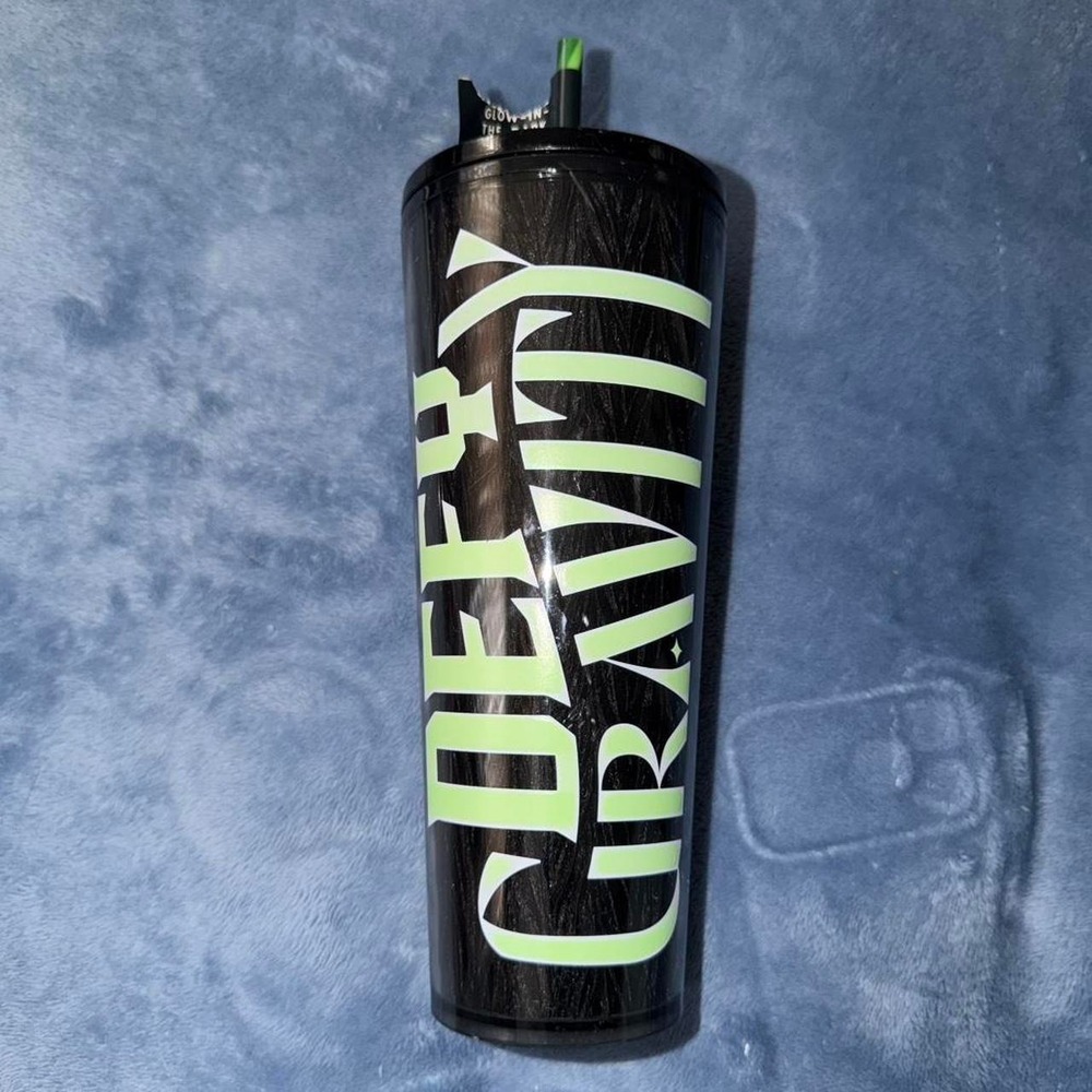 STARBUCKS WICKED DEFY GRAVITY 2024 TUMBLER 24 OZ. NEW GLOW IN THE DARK